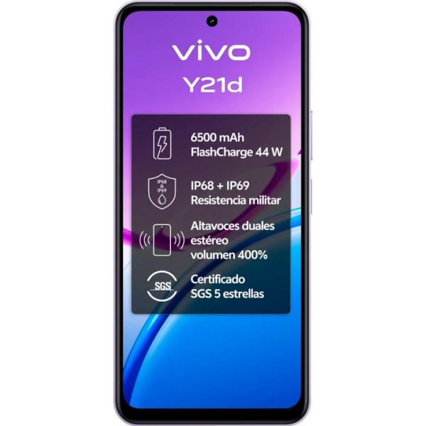 Vivo y21d 4gb(+4) 128gb 6.68" ip69 lavanda purple