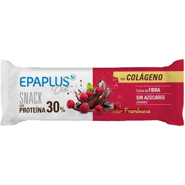 Epaplus Diet Barrita Sustitutiva de Comida Sabor Frambuesa con Chocolate 1 Barrita