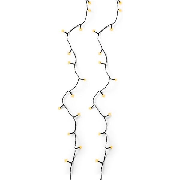 Guirnalda multifunción, uso exterior, basic, cálida clásica, cable negro, 180 leds, 13,5 m