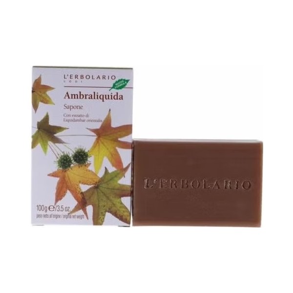 L'Erbolario Ambraliquida Jabón Perfumado Pastilla 100G