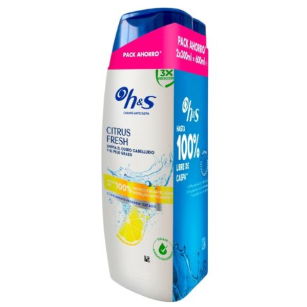 H&S champú Citrus Fresh 300ml + 300ml
